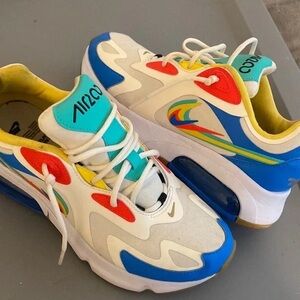 Colorful Sneakers with Blue and Red Accents